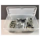 Qty of glass science tubes in tote