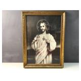 antique Jesus framed art