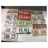 Illinois License Plates - some pairs