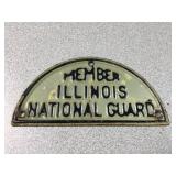 Antique Illinois National Guard plate