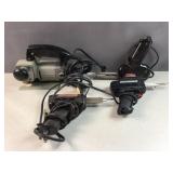 (3) solider irons, scross saw