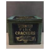 Antique fine crackers tin