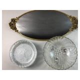 Table service mirrored tray & more