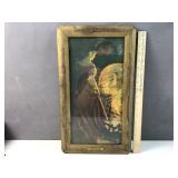 antique wood framed art
