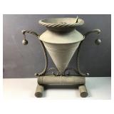 Vintage aluminum decorative vase