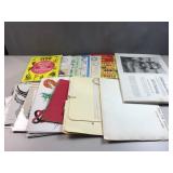 variety of paper itesm / prints
