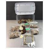 Woodcraft items in container