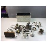 Metal box lot of antique electrical