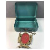 Antique frame and metal box