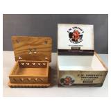 (2) hinged boxes