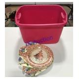 10 Melamine Plates and tote 10 Melamine Plates and tote