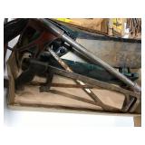 Miter box hack saw lot Miter box hack saw lot