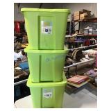 3 huge 18 gallon totes with lids 3 huge 18 gallon totes with lids
