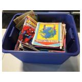 75 Kids books and blue tote 75 Kids books and blue tote