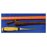 Fish fillet knife with sheath Fish fillet knife with sheath
