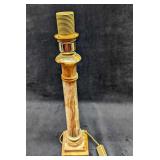 Vintage Alabaster Table Lamp With Lampshade
