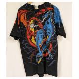 Liquid Blue Dueling Dragons 1994 Shirt XL
