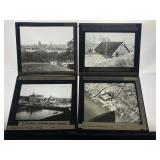 Antique Lot Of 4 Magic Lantern Projector Glass Sli