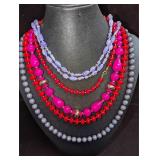5 Assorted Colorful Necklace & Chokers