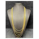 Signed Vintage Monet Gold Tone Multi Strand Chain