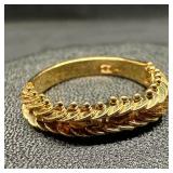 14k Gold Half Chain Ring