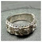 14k Gold Half Chain Ring
