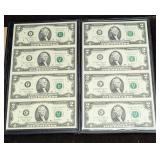 World Reserve Monetary Exchange Uncut 2 Sheet $2 B