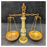 Vintage JIM Brass And Marble Scales