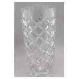 Ceska Crystal Vase Canterbury Diamond Criss Cross