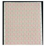 Mint Sheet of 4 cent Make-Up Rate Stamps 1990