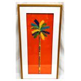Signed & Framed Pastel "Palm La Red" By Ellen Mars