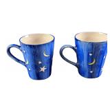Two Station Casino Hand Painted Stars And Moon Mug