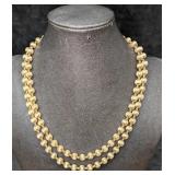 Vintage Vendom Gold Tone Round Beaded Necklace