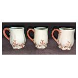 3 Retired Fitz & Floyd Oceana Mugs C K57