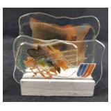 Vintage United Airlines Glass Napkin Holder
