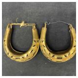 Antique Brass Stirrup Horse Shoe Vintage Wall Deco