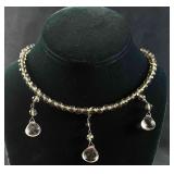 Natural Gemstone Wire Necklace