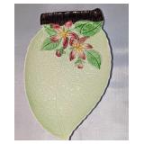 Vintage Carlton Ware Pottery Green Leaf Dish