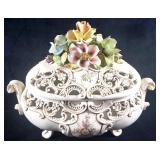 Vintage Italian Ardalt Decorative Footed Tureen