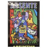 Absente Absinthe Metal Poster By Romero Britto F