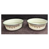 2 Retired Lenox Fine China Lace Point Cereal Bowl