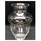 VTG Clear Glass Flower Vase 10-3/4'