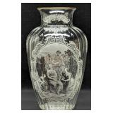 Vintage Italian Glass Maidens 12' Vase
