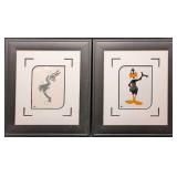 Framed Looney Tunes Bugs Bunny And Daffy Duck Seri