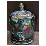 Vintage Iridescent Carnival Harvest Grapes Glass J