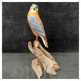 American Kestrel Wood Sculpture Wooden Carved Stat