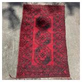 Afghan Rug Khal Mohammandi Allover Pattern Red Bla