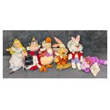 Disney Alice In Wonderland Bean Bag Lot Of 6