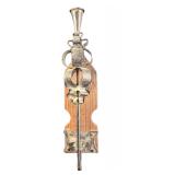 Vintage Rustic Metal & Wood Spanish Wall Sconce