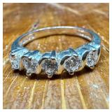 Sterling Silver CZ Ring K